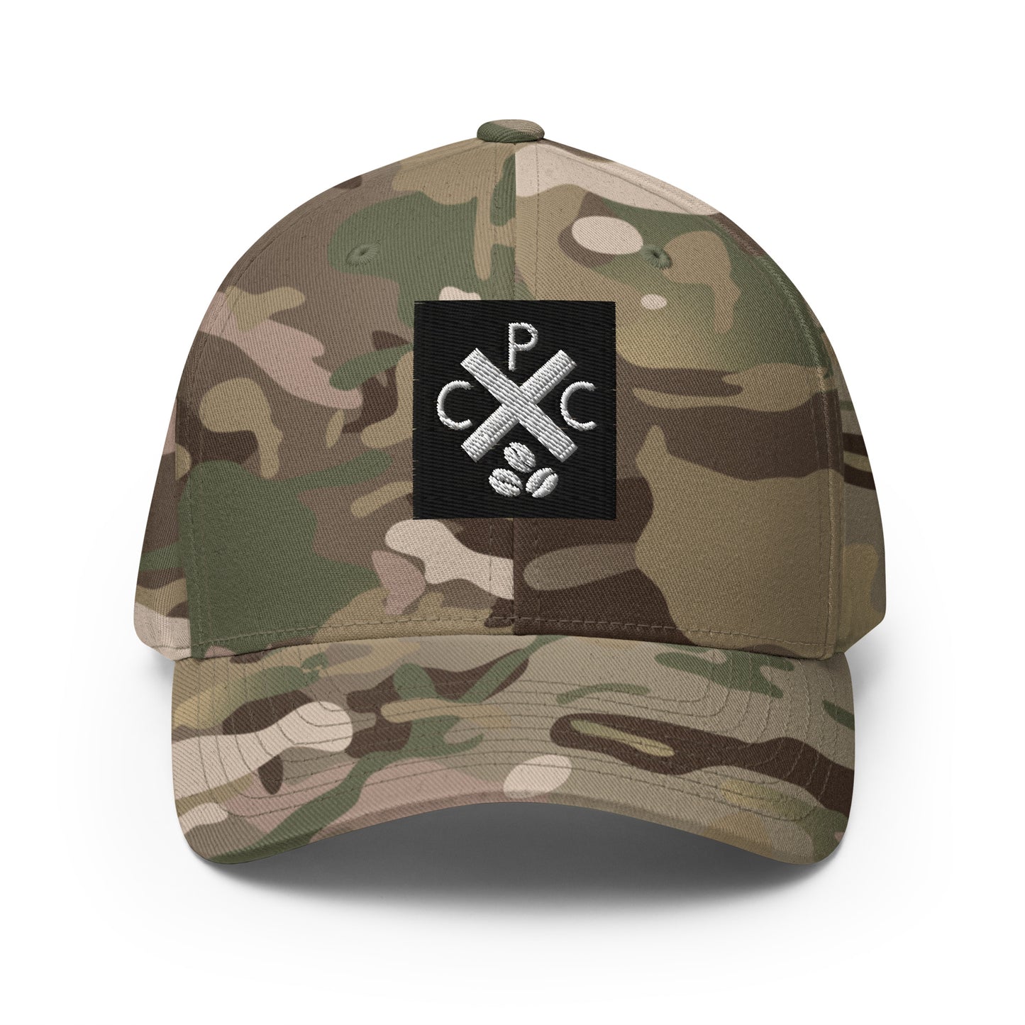 PCC Flexfit hat with front,back and side logo