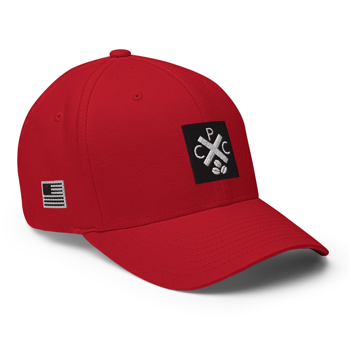 PCC Flexfit hat with front,back and side logo