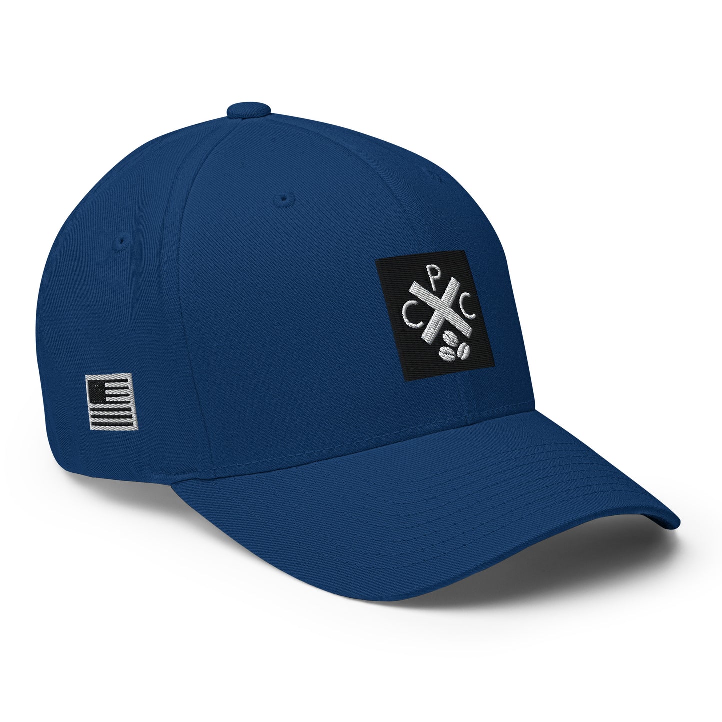 PCC Flexfit hat with front,back and side logo