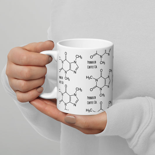 Caffeine molecule mug